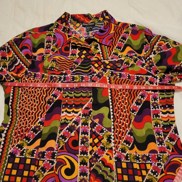 Gaudy Couture Short Jacket Shirt Size XL Colorful - Picture 6 of 14